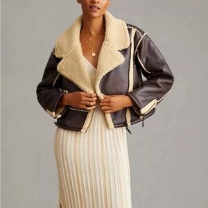 Pilcro Anthropologie Sherpa Lined Jacket Size XXS